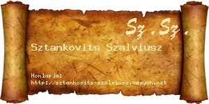 Sztankovits Szalviusz névjegykártya
